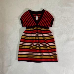 EUC Tea Collection Striped V-Neck Sweater Dress, Size 5